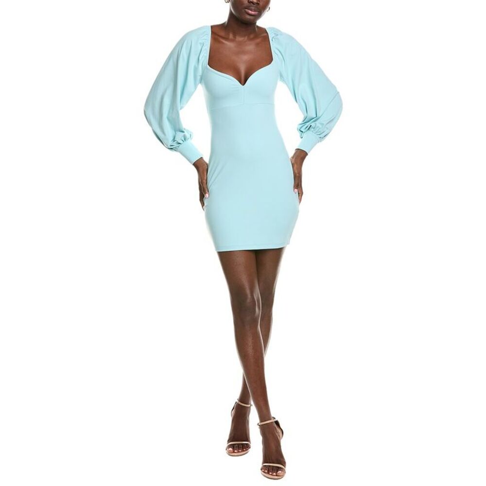 Susana Monaco Womens Sweetheart Neck Puff Dress, Blue